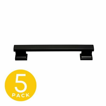 SAPPHIRE Hexa Series Modern Black Cabinet HandlePull, 5pack SP-2891-128-BK-5